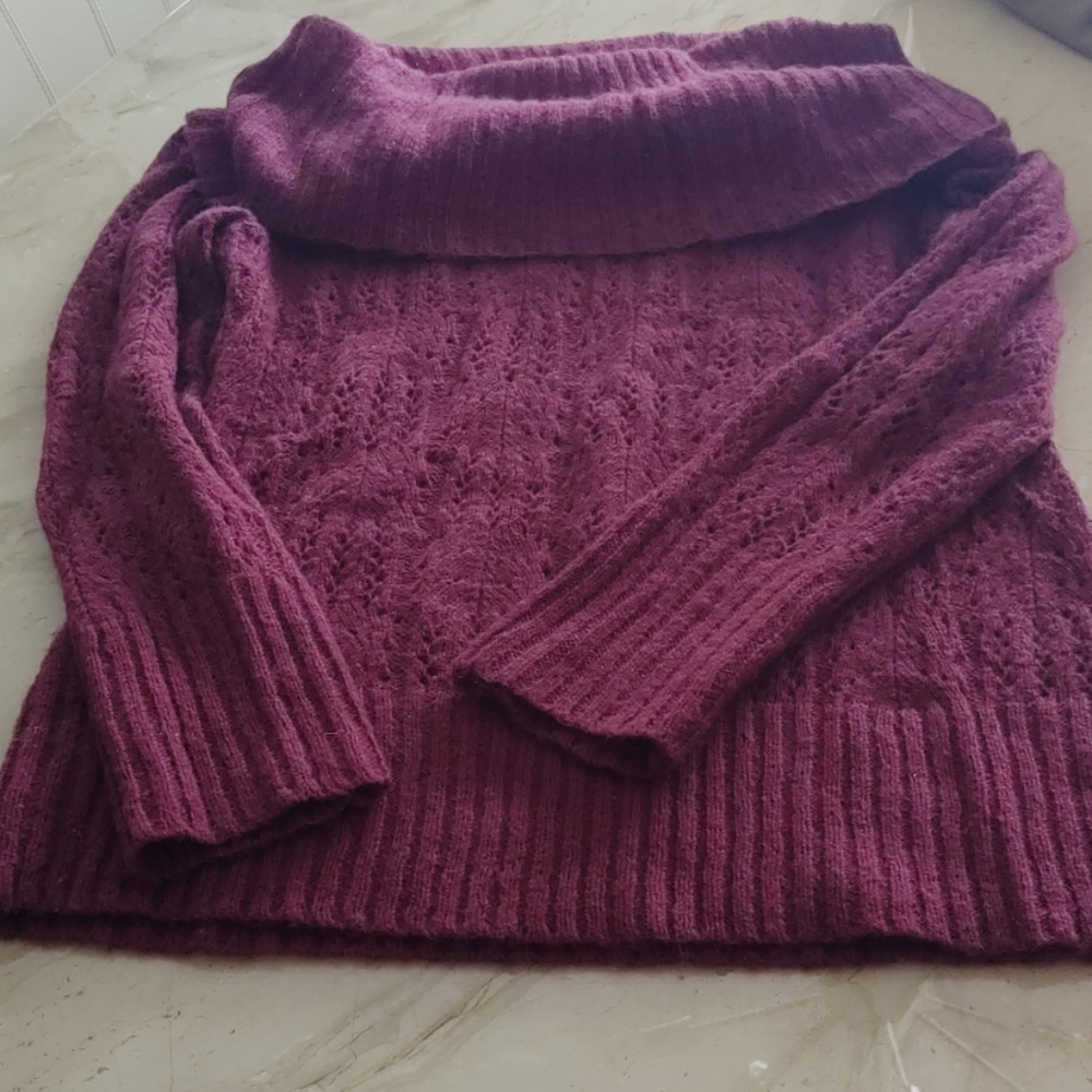 Bergundy Cowl neck sweater